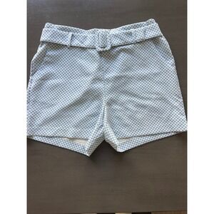 HAVE Los Angeles Women's High Waisted Belted Shorts Blue White Size L Nautical